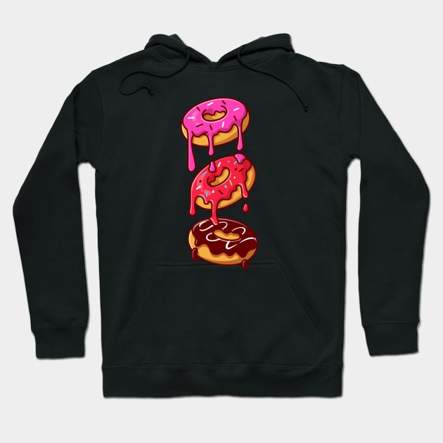 Floating Melted Doughnut Cartoon Hoodie by Catalyst Labs